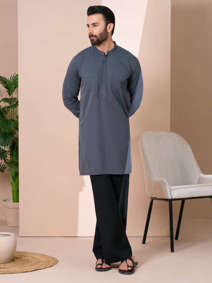 Cotton Grey Kurta - Almirah