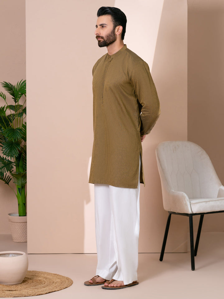 Cotton Mustard Kurta - Almirah