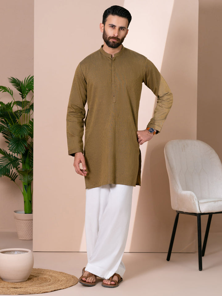 Cotton Mustard Kurta - Almirah