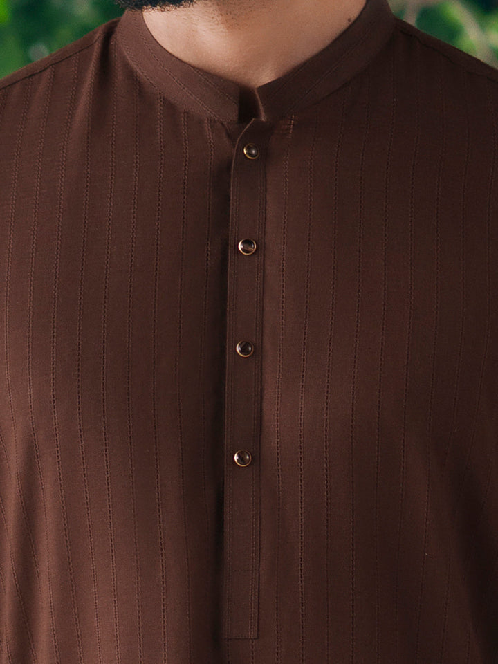 Cotton Brown Kurta - Almirah