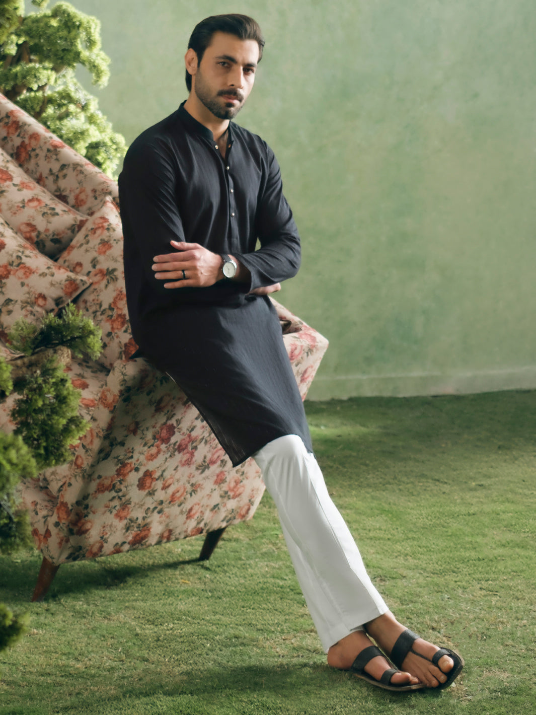 Cotton Black Kurta - Almirah