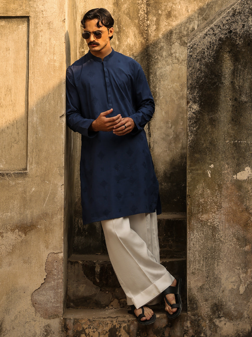 Cotton Blue Kurta - Almirah