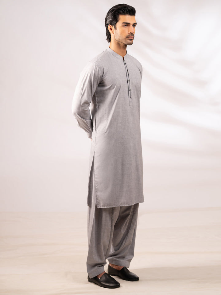 Blended Grey Shalwar Kameez - Almirah