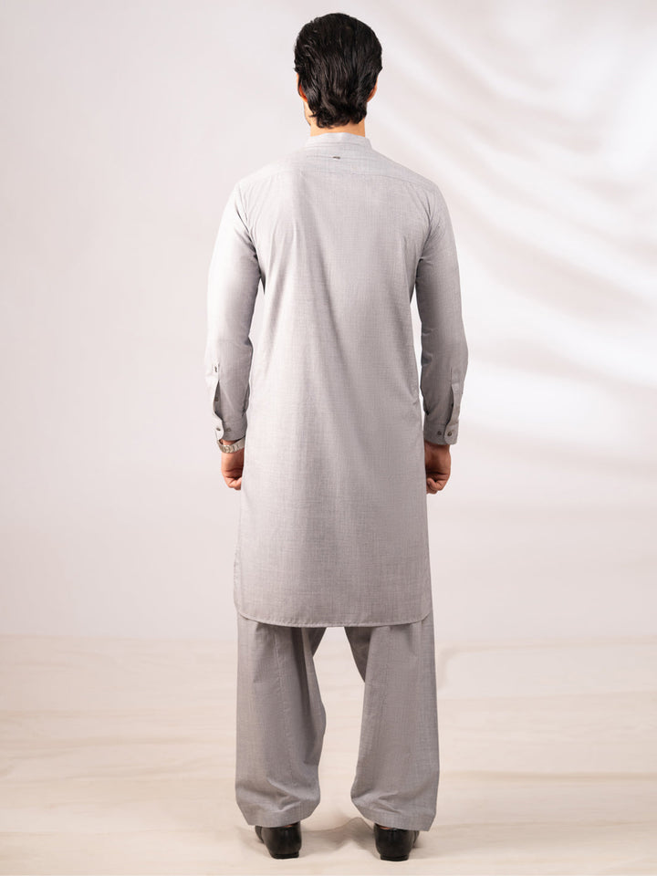 Blended Grey Shalwar Kameez - Almirah