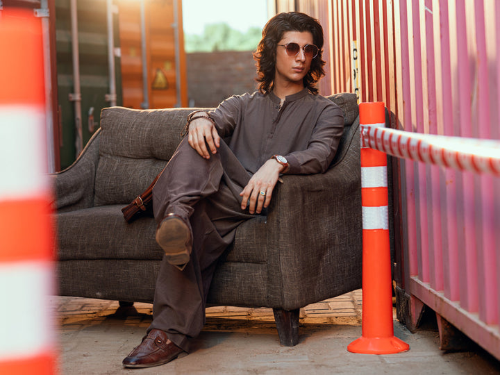 Brown Shalwar Kameez - Almirah
