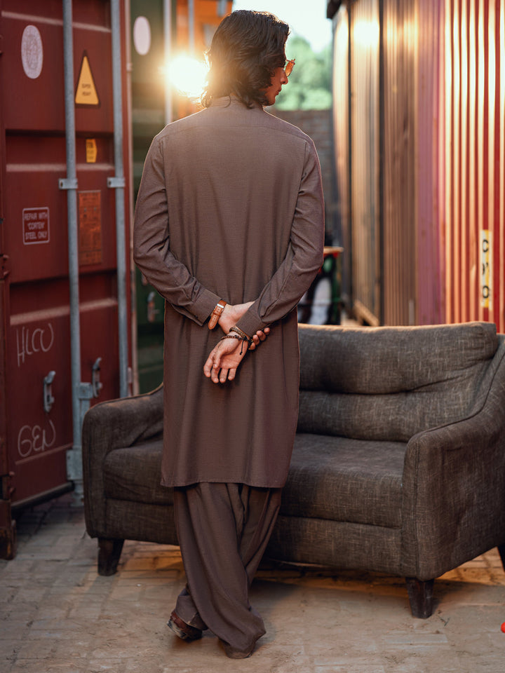 Brown Shalwar Kameez - Almirah