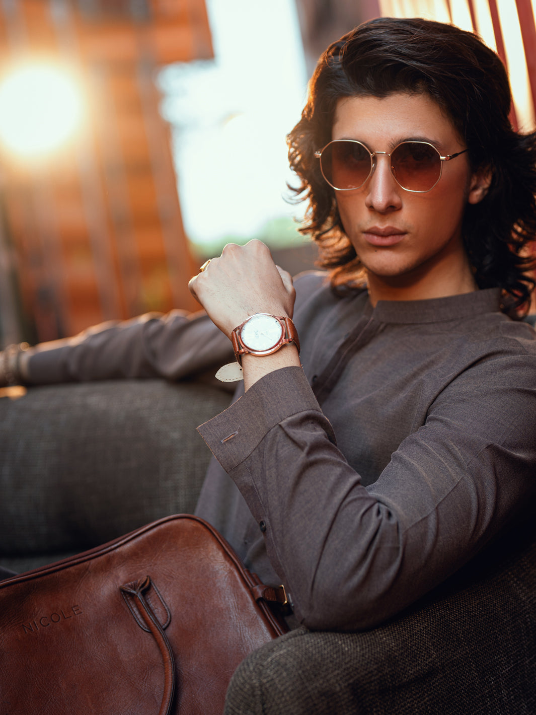 Brown Shalwar Kameez - Almirah