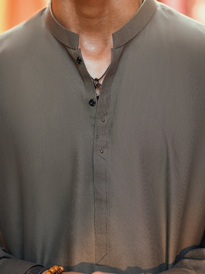 Olive Green Shalwar Kameez - Almirah