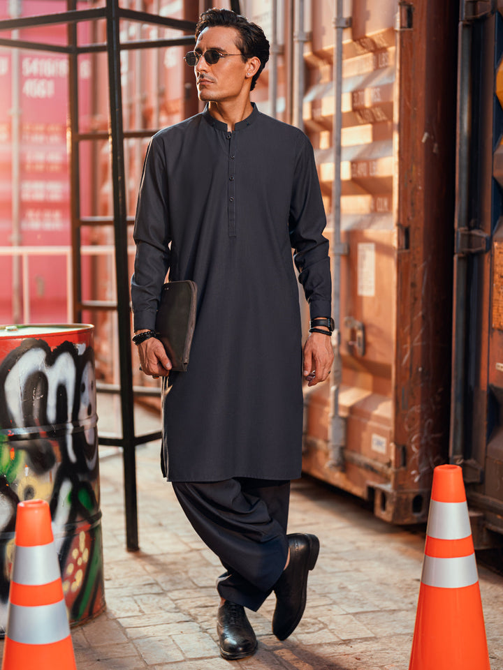 Grey Shalwar Kameez - Almirah