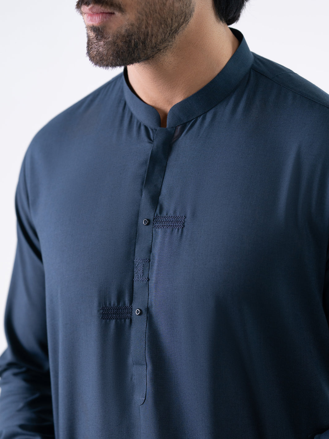 Blended Dark Blue Shalwar Kameez - Almirah