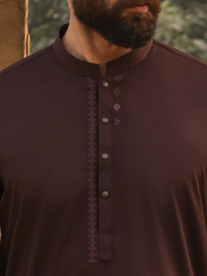 Blended Brown Shalwar Kameez - Almirah