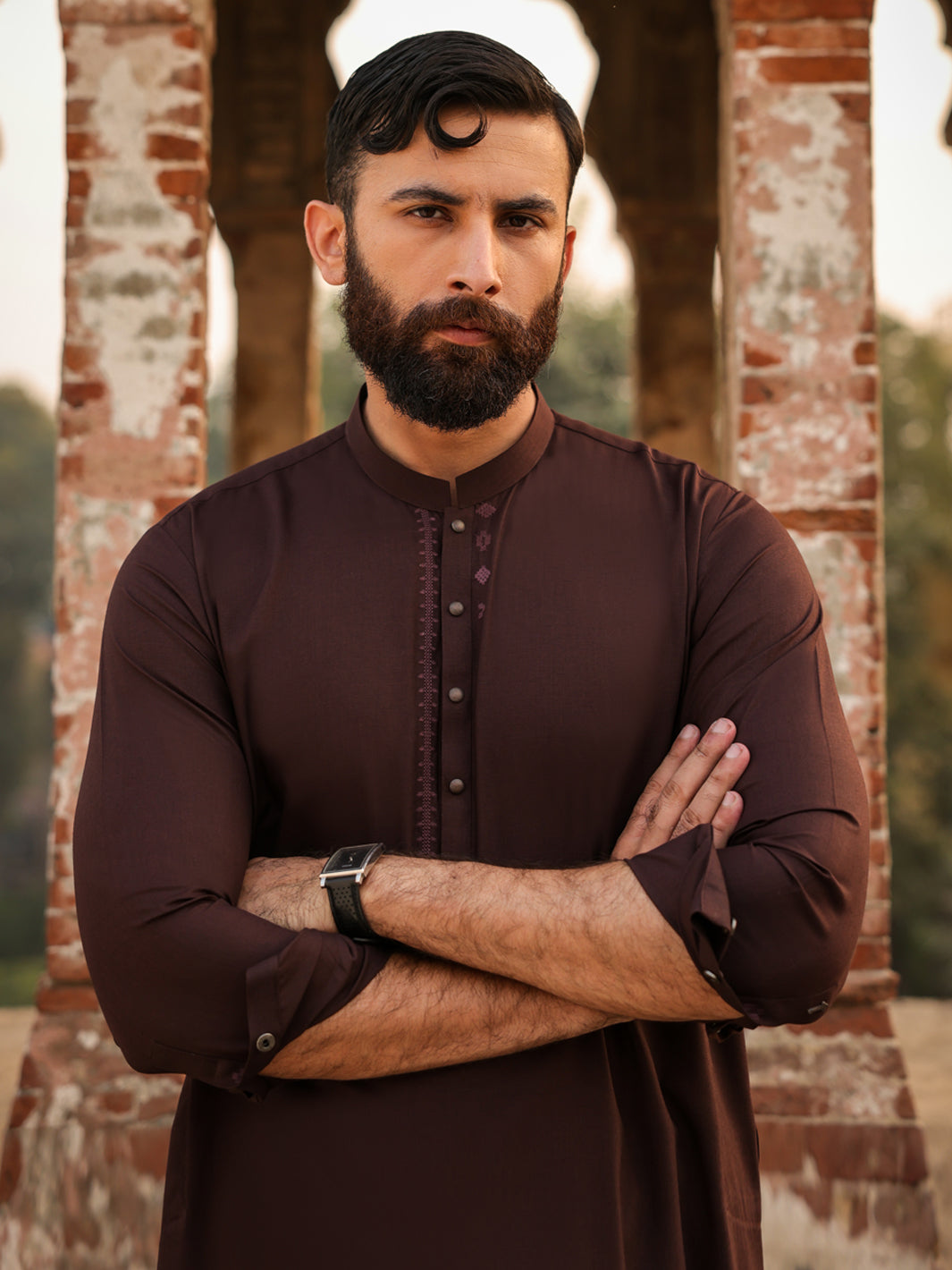 Blended Brown Shalwar Kameez - Almirah