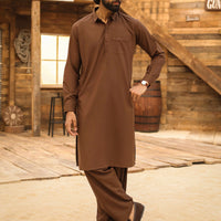 Blended Brown Shalwar Kameez - Almirah