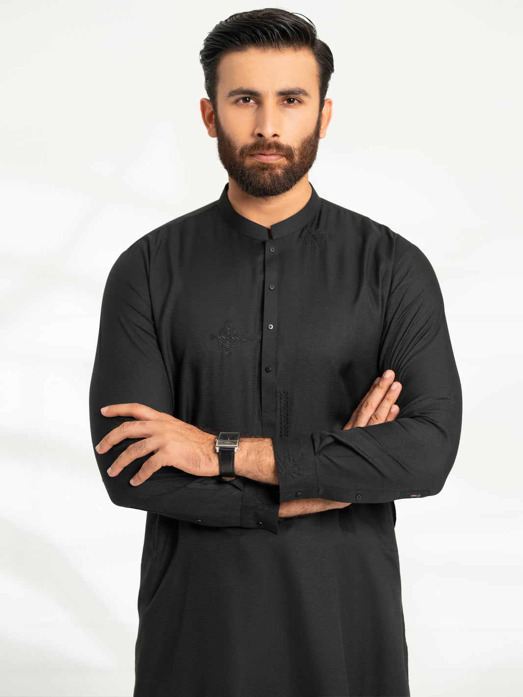 Blended Black Shalwar Kameez - Almirah
