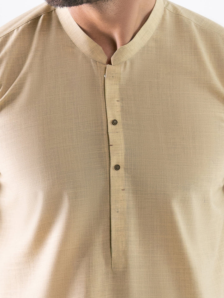 Polyester Beige Kurta Trouser - Almirah