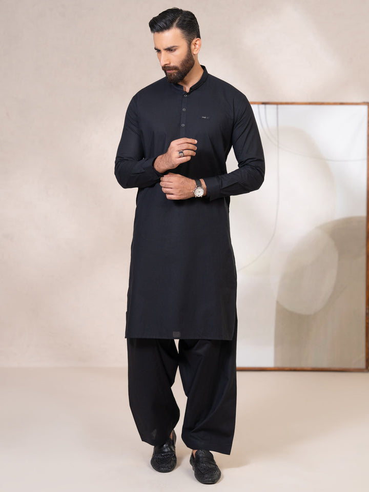 Cotton Black Shalwar Kameez - Almirah