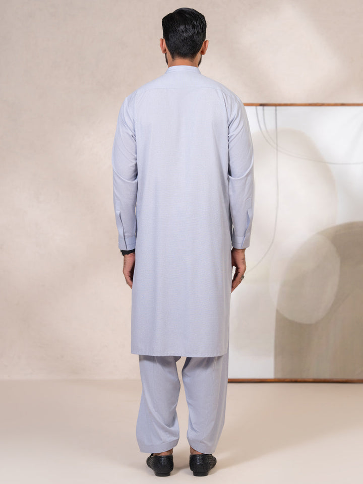 Blended Light Blue Shalwar Kameez - Almirah
