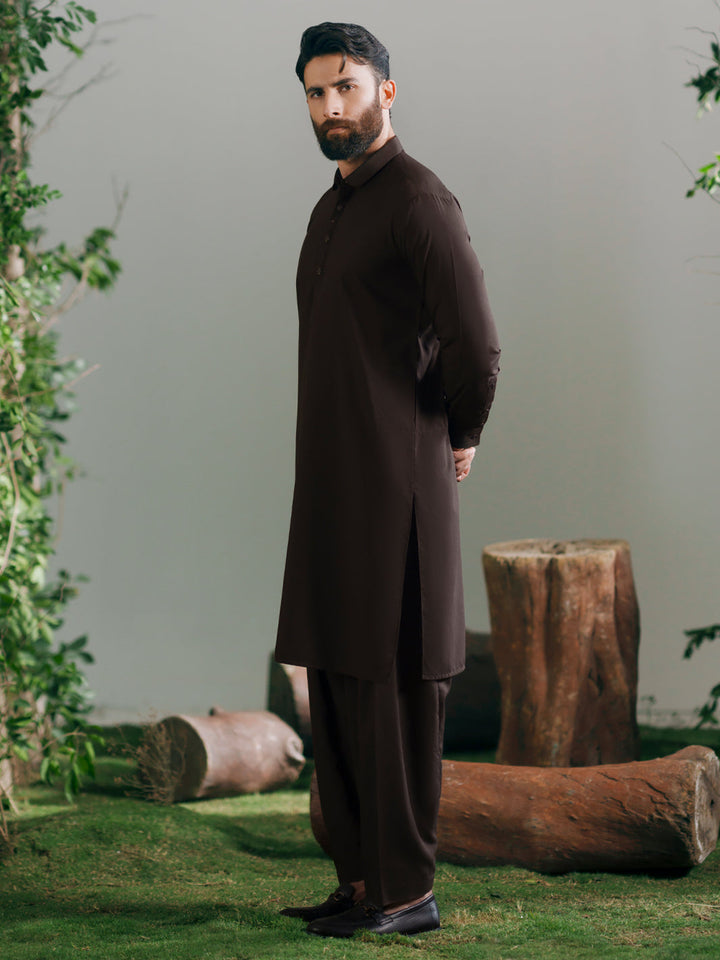 Blended Brown Shalwar Kameez - Almirah
