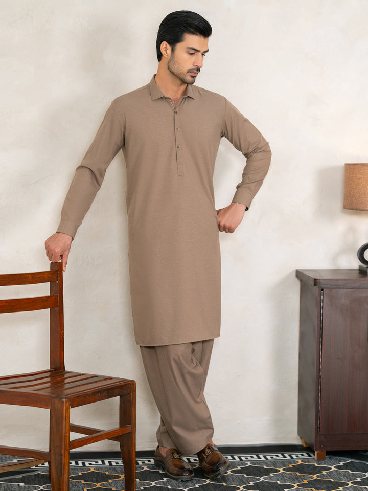 Blended Brown Shalwar Kameez - Almirah