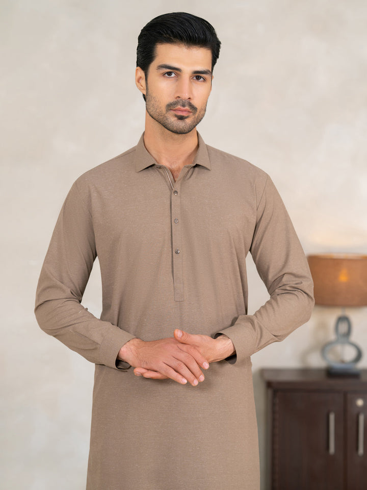 Blended Brown Shalwar Kameez - Almirah