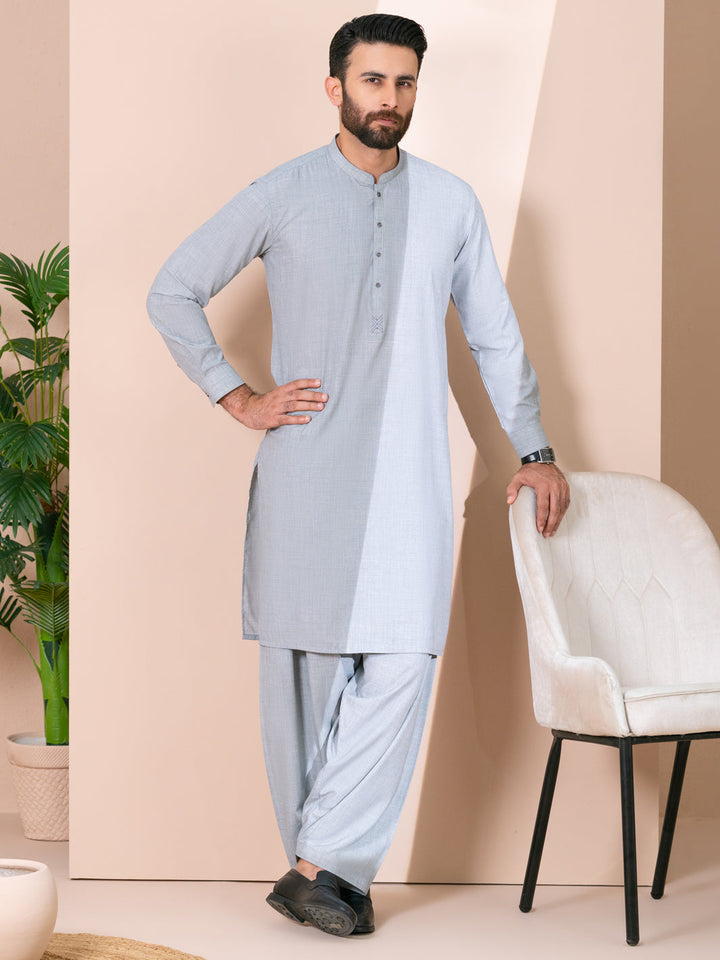 Blended Grey Shalwar Kameez - Almirah