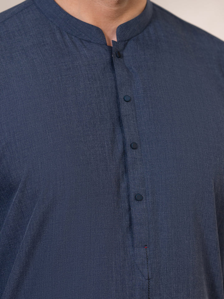 Blended Blue Shalwar Kameez - Almirah