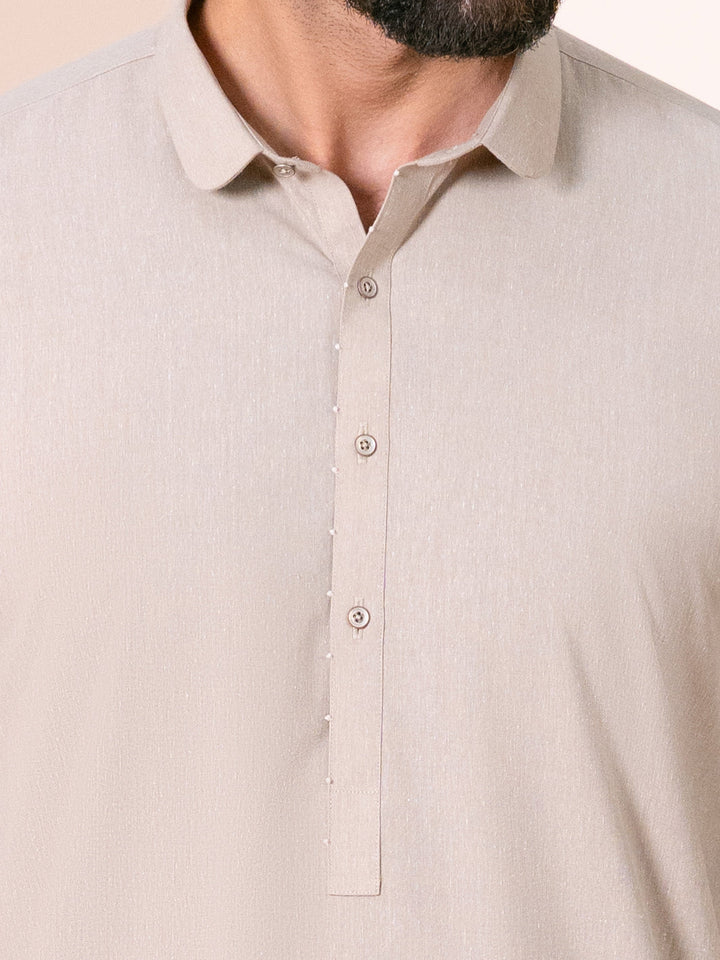 Blended Fawn Shalwar Kameez - Almirah