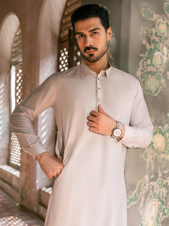 Blended Ice Blue Shalwar Kameez - Almirah