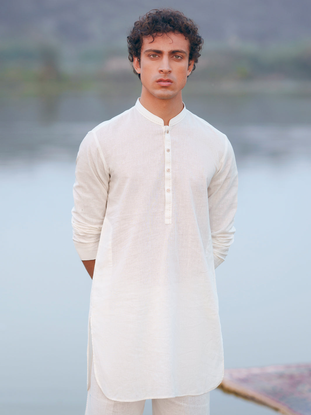Cotton White Kurta Trouser - Almirah