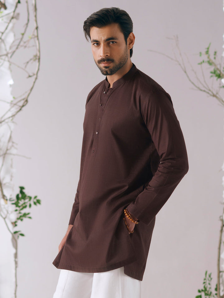 Cotton Burgundy Kurta Trouser - Almirah