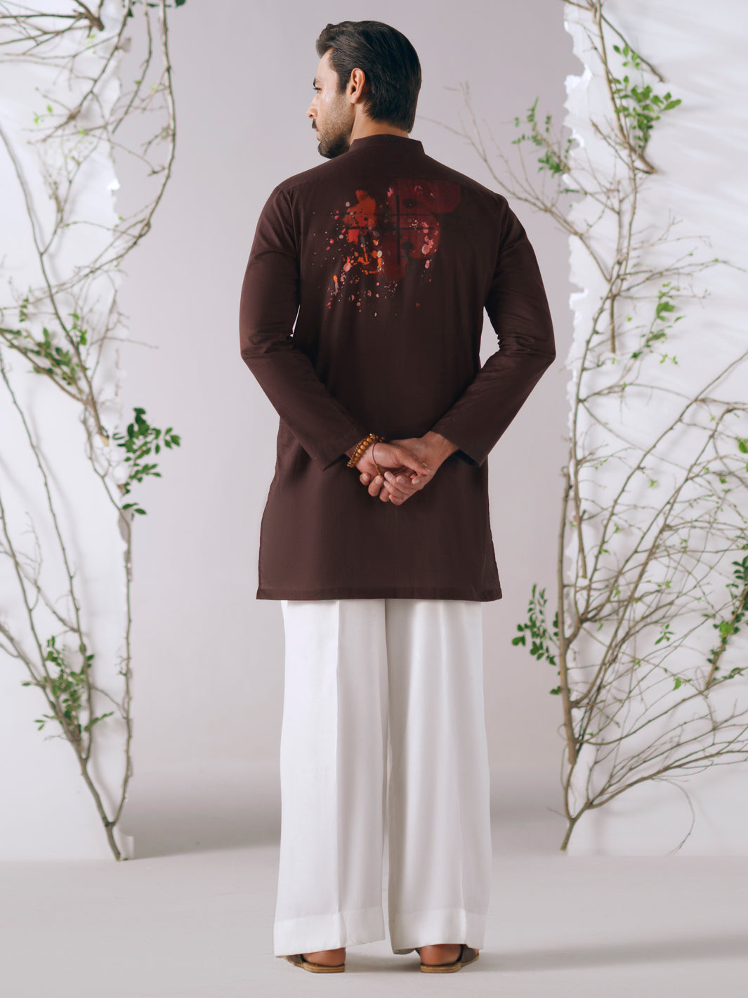 Cotton Burgundy Kurta Trouser - Almirah