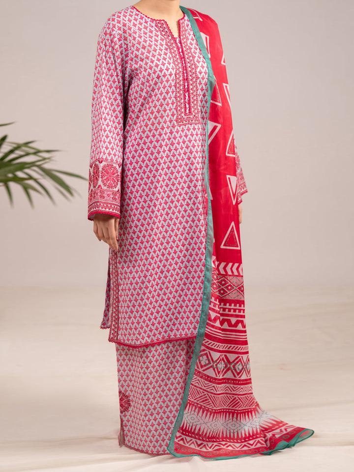 Lawn Pink Unstitched Suit - Almirah