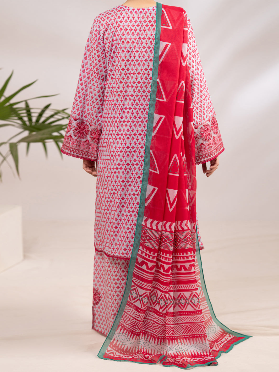 Lawn Pink Unstitched Suit - Almirah