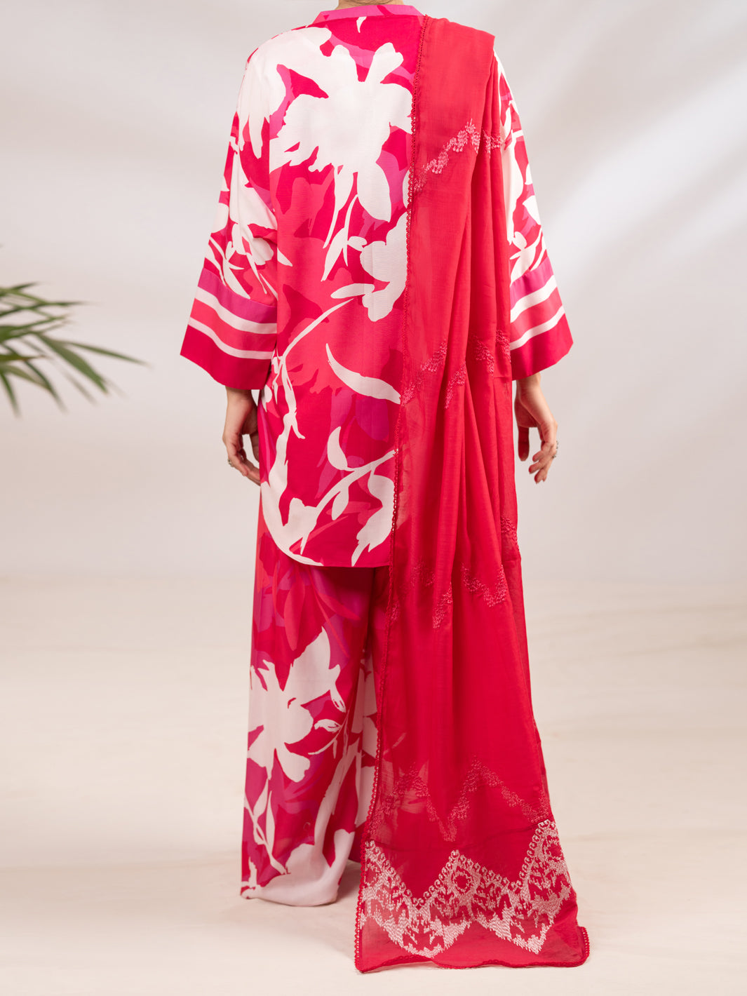 Poly Lawn Pink Stitched Suit - Almirah