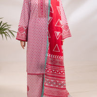 Lawn Pink Unstitched Suit - Almirah
