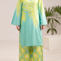 Lawn Aqua Blue Stitched Suit - Almirah
