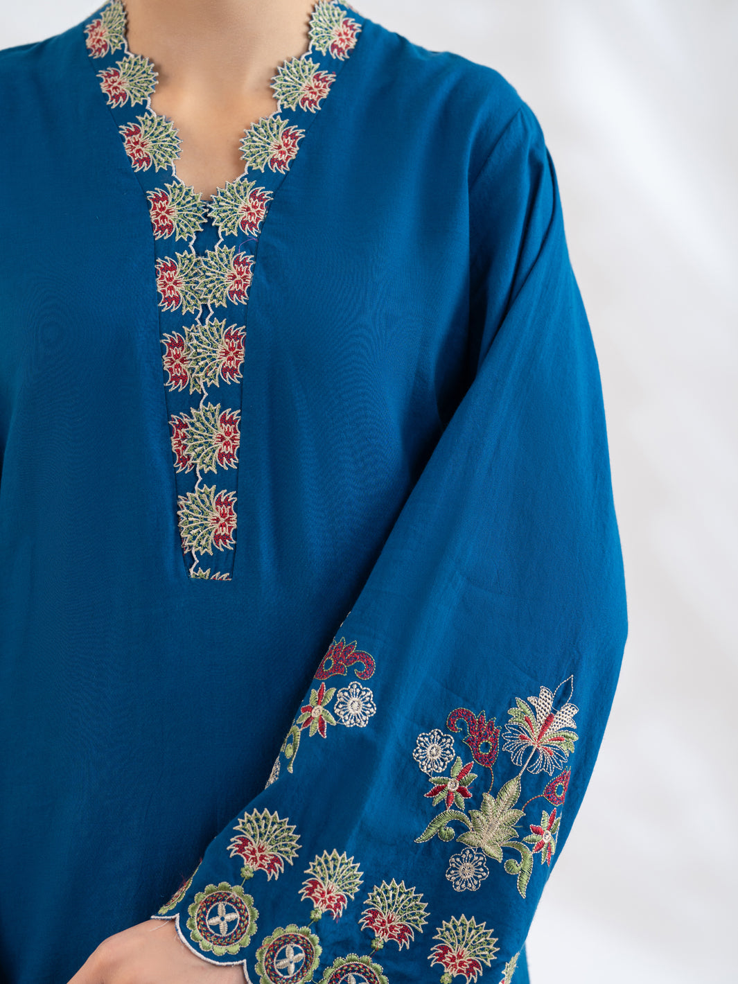 Lawn Blue Kurti- J. Junaid Jamshed