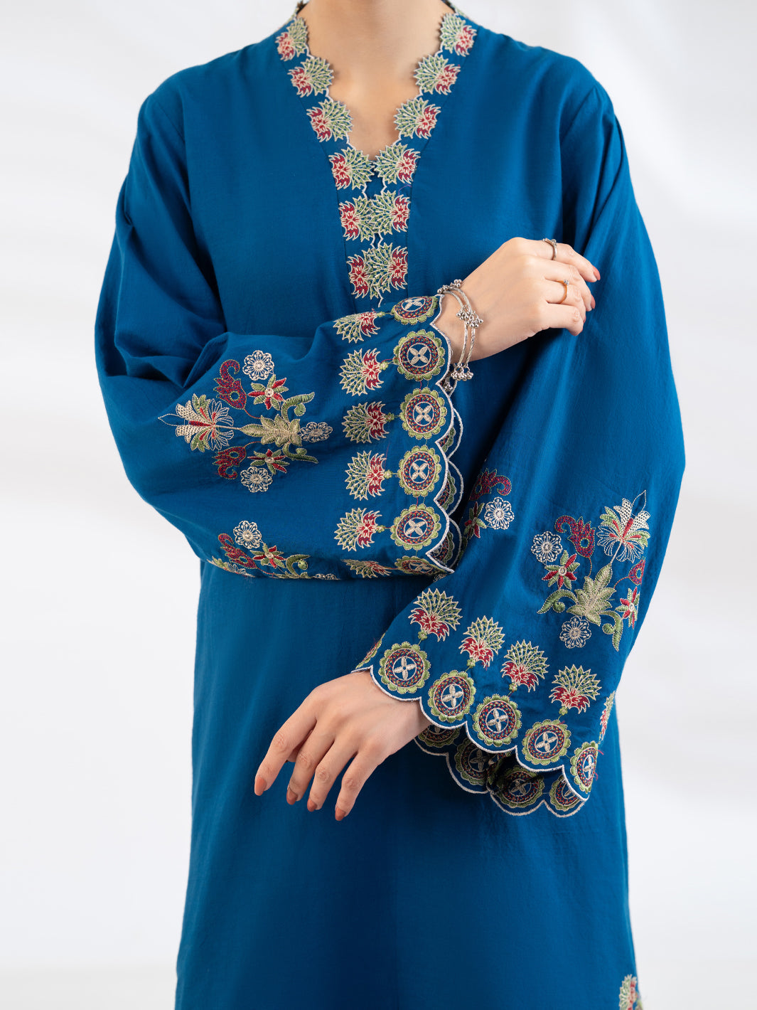 Lawn Blue Kurti- J. Junaid Jamshed