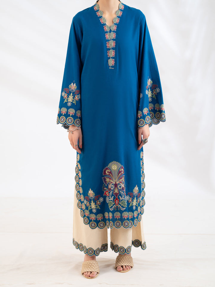 Lawn Blue Kurti- J. Junaid Jamshed