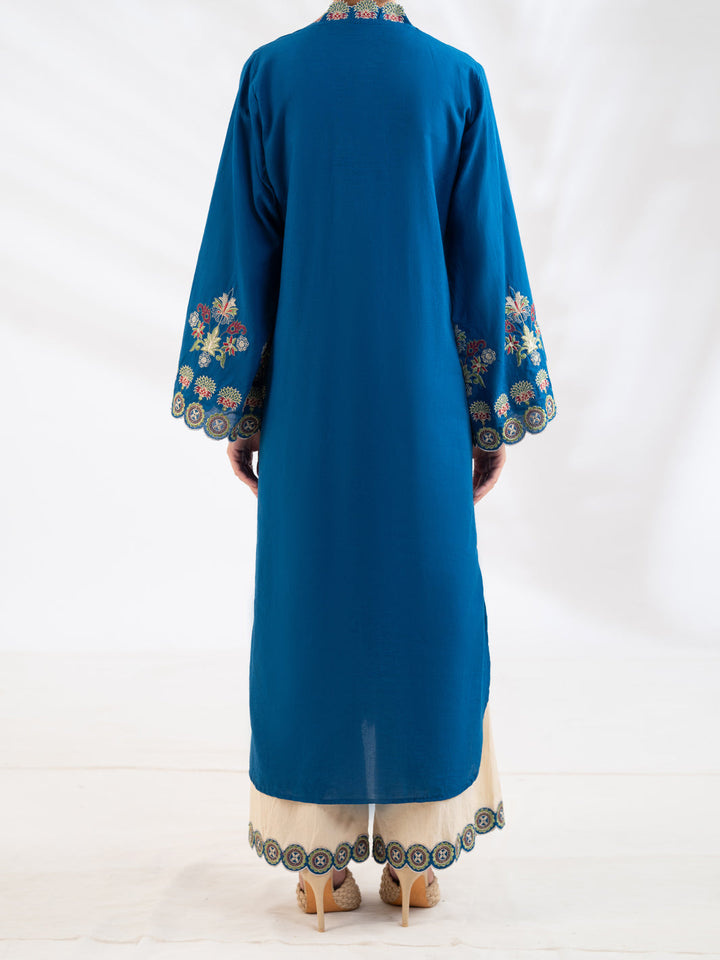 Lawn Blue Kurti- J. Junaid Jamshed