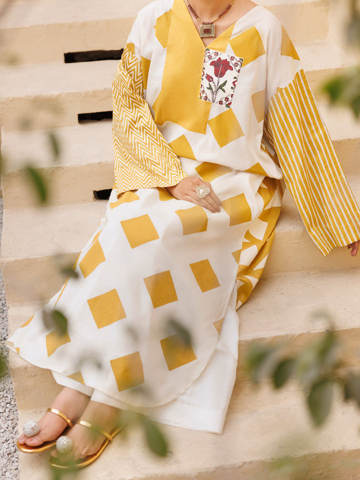 Lawn White Stitched Suit - Almirah