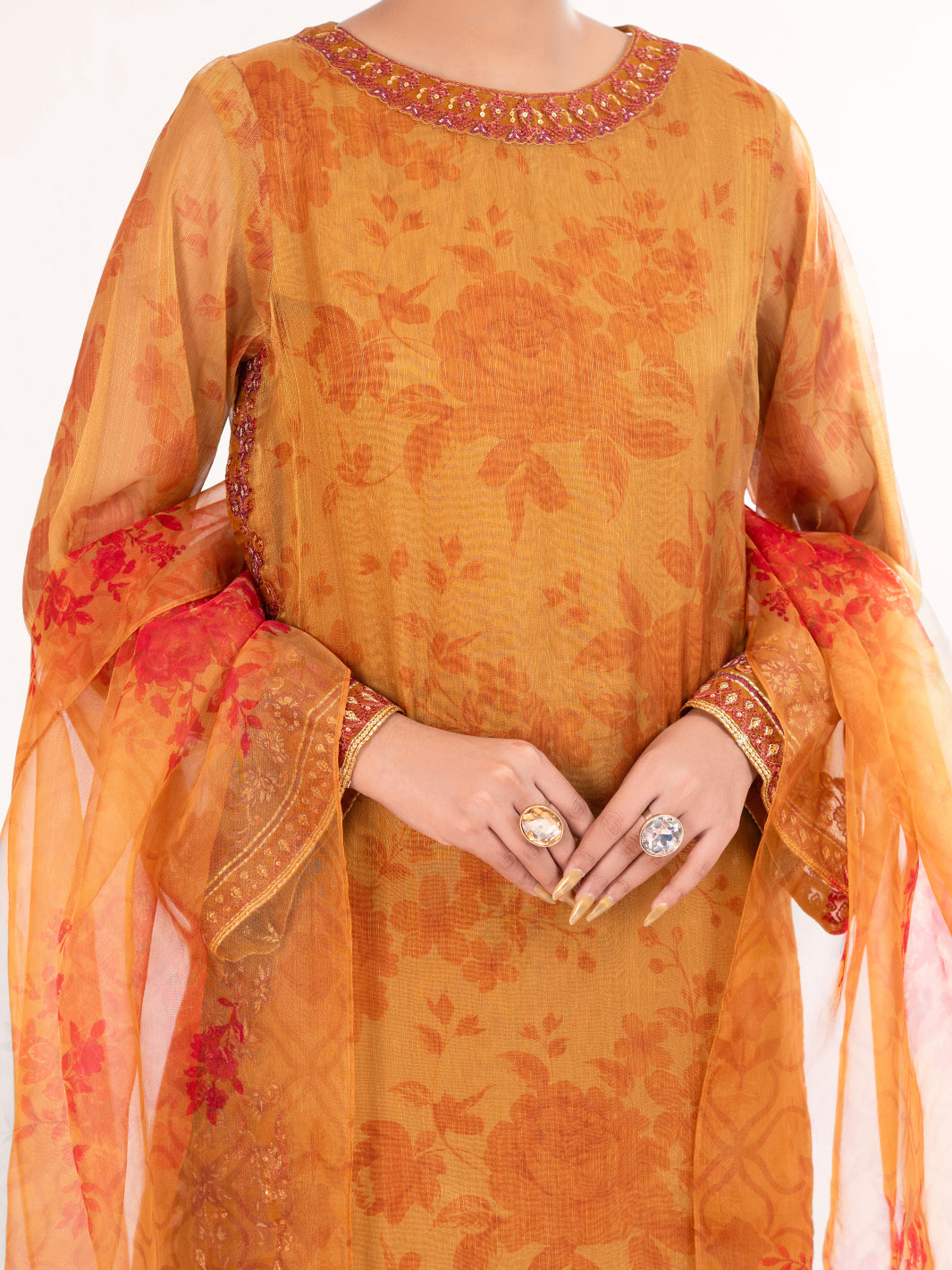 Mesuri Mustard Stitched Suit - Almirah