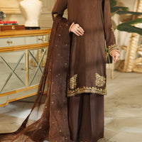 Brown Stitched Suit - J. Junaid Jamshed