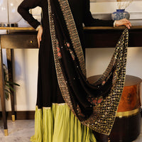 Sheesha Silk Black Stitched Suit - Almirah