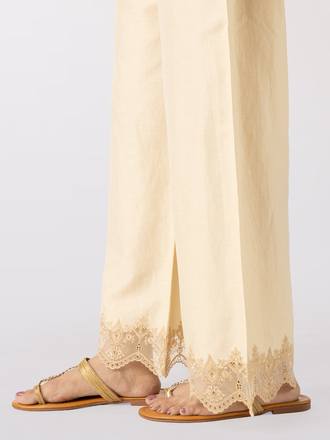 Dyed Beige Trouser - Almirah