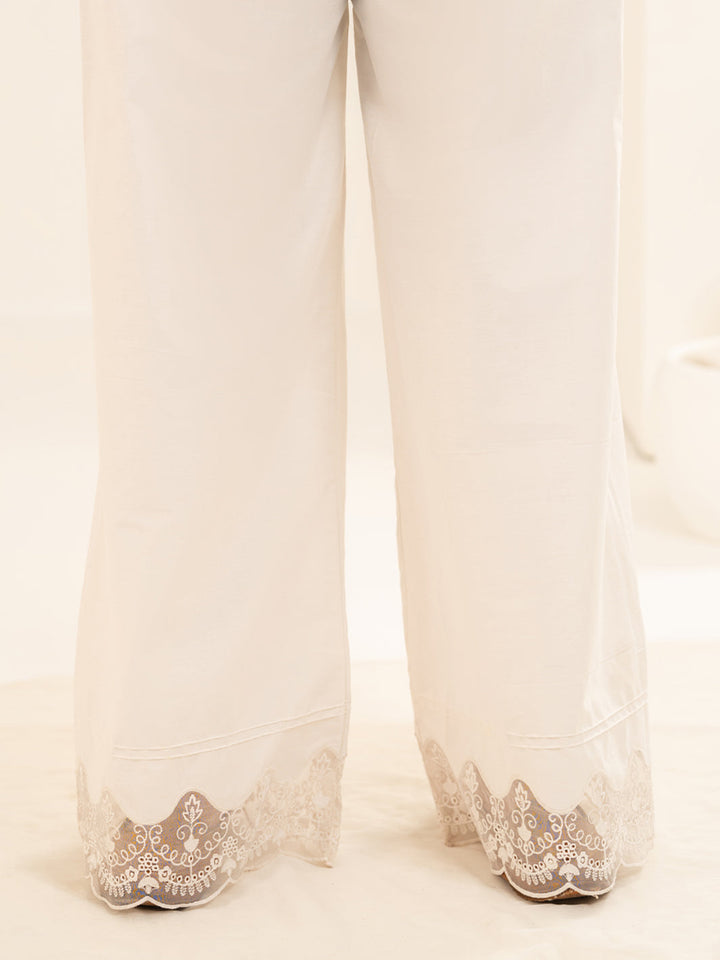 Dyed White Trouser - J. Junaid Jamshed