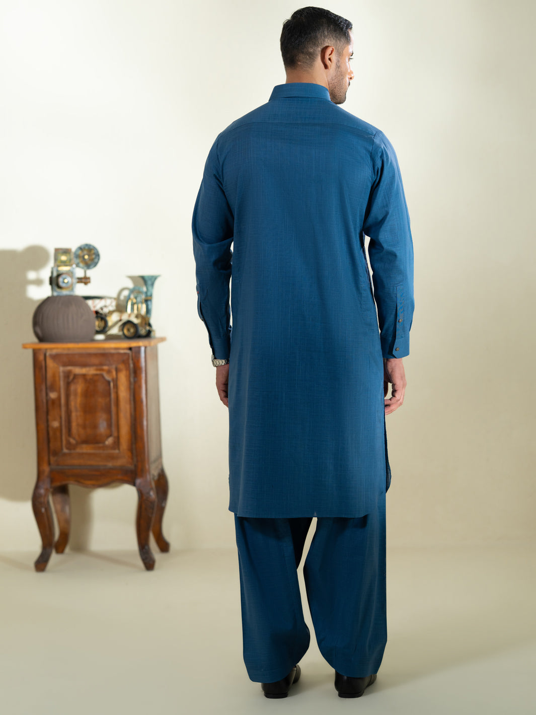 Cotton Blue Shalwar Kameez- Almirah