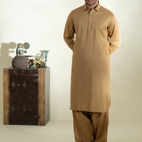Cotton Mustard Shalwar Kameez- Almirah