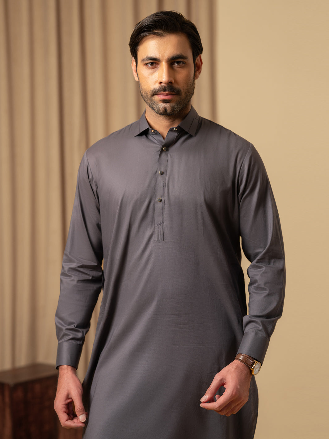 Cotton Grey Shalwar Kameez - Almirah
