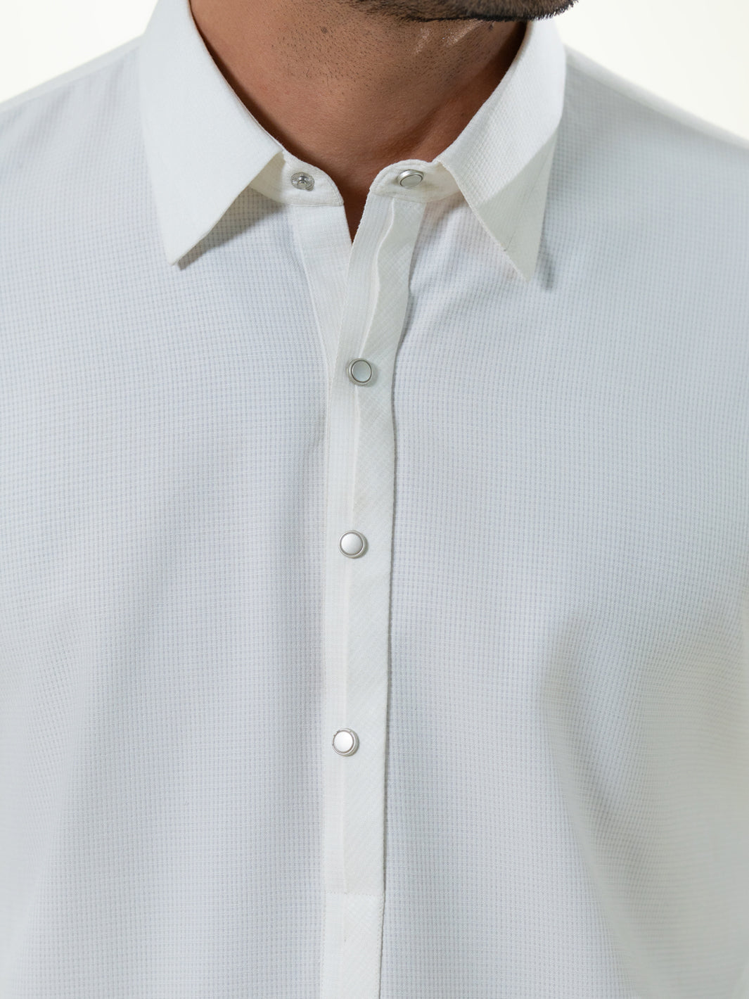 Blended Off White Shalwar Kameez- Almirah